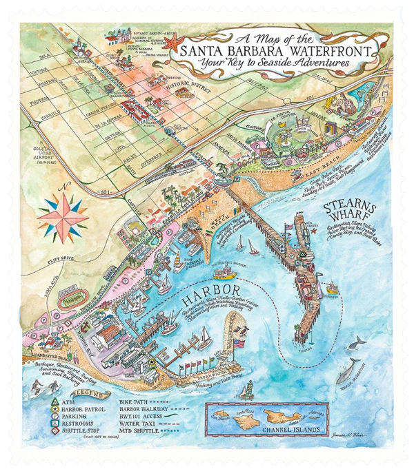 Map of Santa Barbara Waterfront